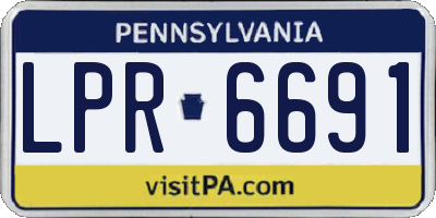 PA license plate LPR6691