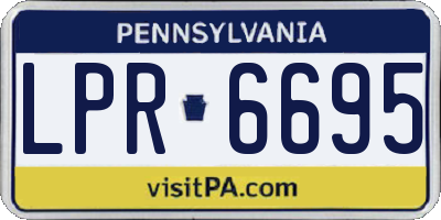 PA license plate LPR6695