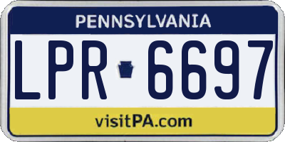 PA license plate LPR6697