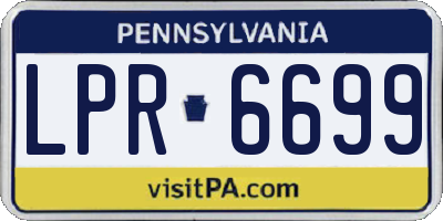 PA license plate LPR6699