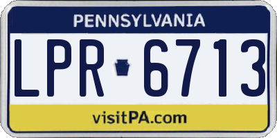 PA license plate LPR6713