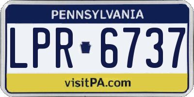 PA license plate LPR6737