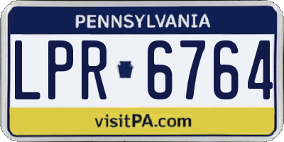 PA license plate LPR6764