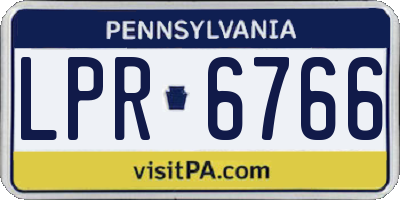 PA license plate LPR6766