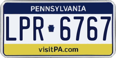 PA license plate LPR6767