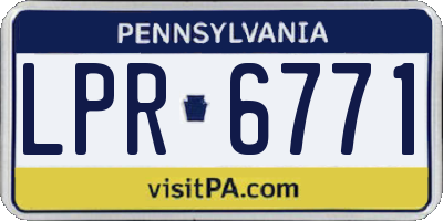 PA license plate LPR6771