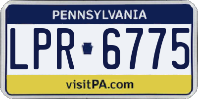 PA license plate LPR6775
