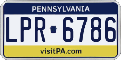 PA license plate LPR6786