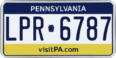 PA license plate LPR6787