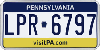 PA license plate LPR6797