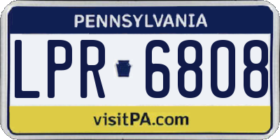 PA license plate LPR6808