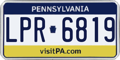 PA license plate LPR6819