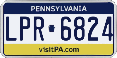 PA license plate LPR6824