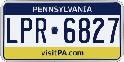 PA license plate LPR6827