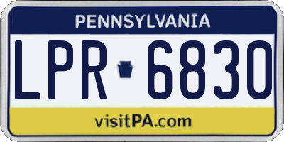 PA license plate LPR6830