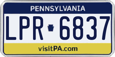PA license plate LPR6837