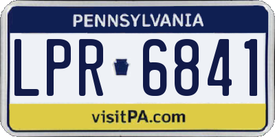 PA license plate LPR6841