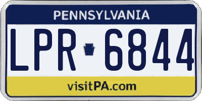 PA license plate LPR6844