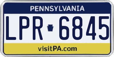 PA license plate LPR6845