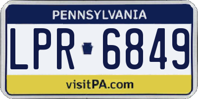 PA license plate LPR6849