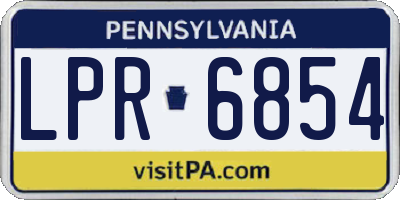 PA license plate LPR6854