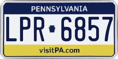 PA license plate LPR6857