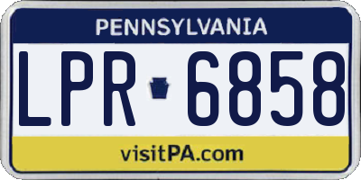 PA license plate LPR6858