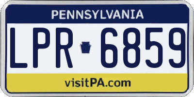 PA license plate LPR6859