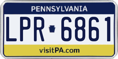 PA license plate LPR6861