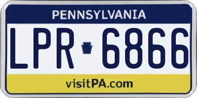 PA license plate LPR6866
