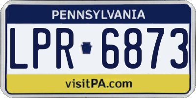 PA license plate LPR6873