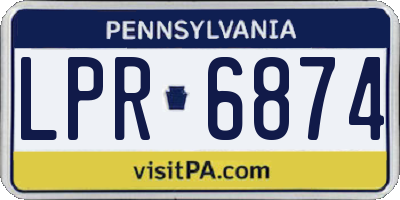 PA license plate LPR6874