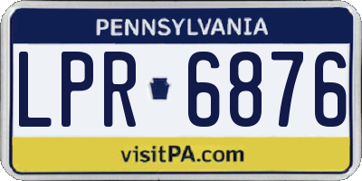 PA license plate LPR6876
