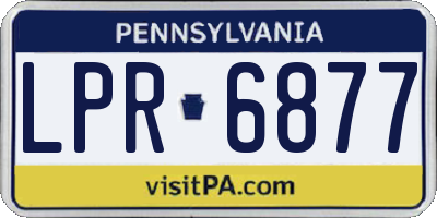 PA license plate LPR6877