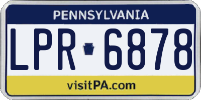 PA license plate LPR6878