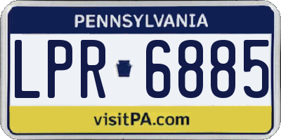 PA license plate LPR6885