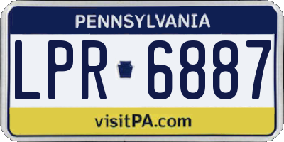 PA license plate LPR6887
