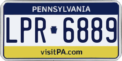PA license plate LPR6889