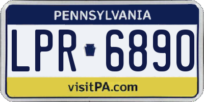 PA license plate LPR6890