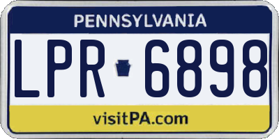 PA license plate LPR6898