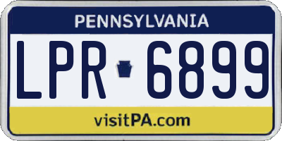 PA license plate LPR6899