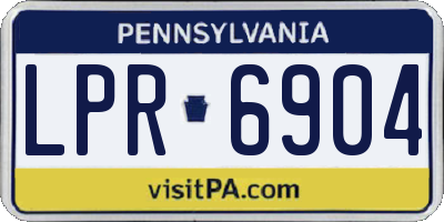 PA license plate LPR6904