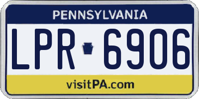 PA license plate LPR6906