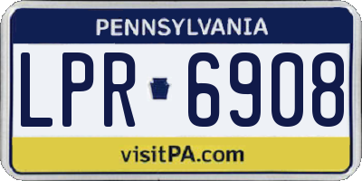 PA license plate LPR6908