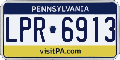 PA license plate LPR6913
