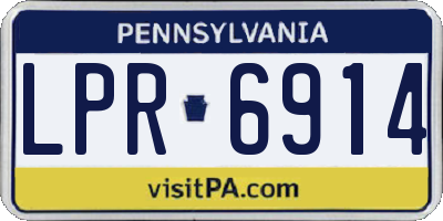 PA license plate LPR6914
