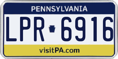 PA license plate LPR6916