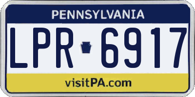 PA license plate LPR6917