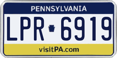 PA license plate LPR6919