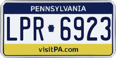 PA license plate LPR6923